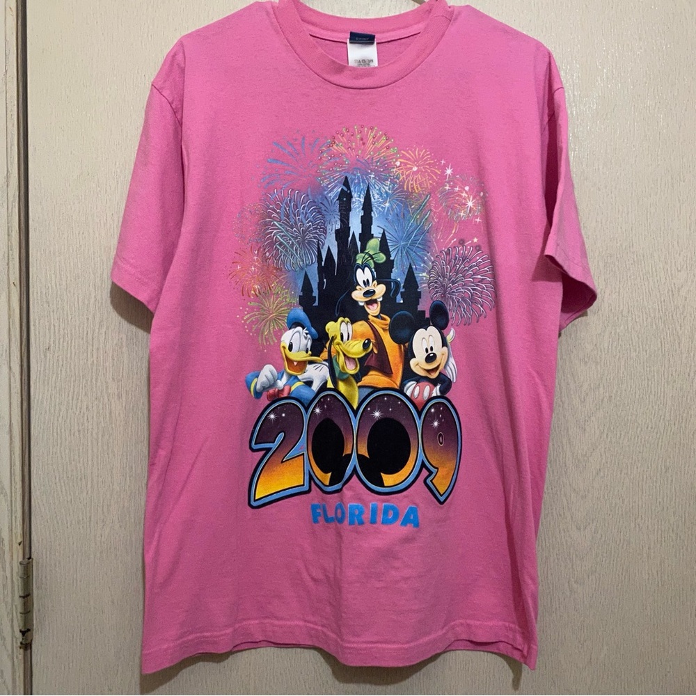 Vintage 2009 Pink Disney World Shirt - Size L